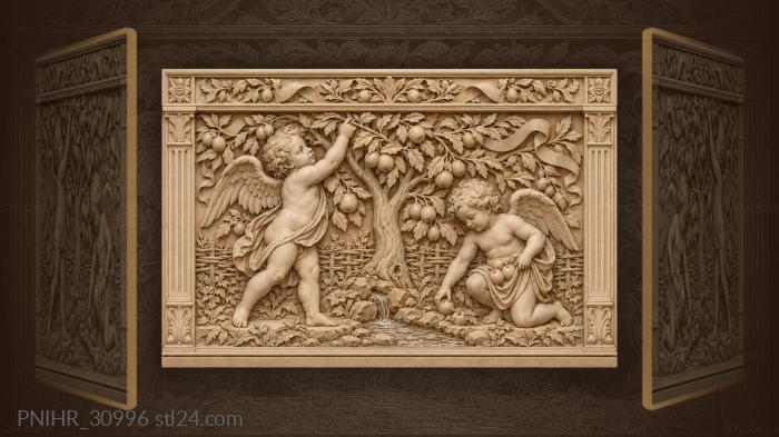 Cherubs among fruit tree abundance 3d STL model