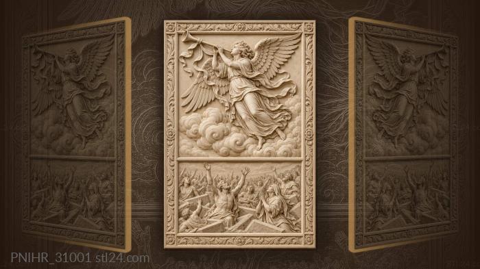 Angels announcement among rising souls 3d STL model