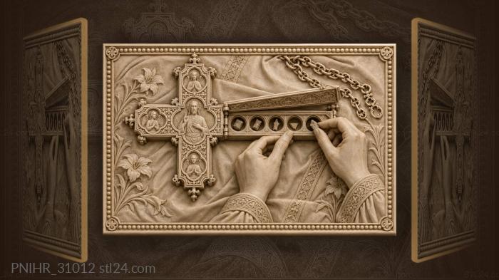 Relic cross with setting hands 3d STL model