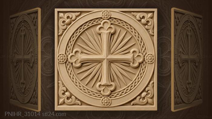 Tsargrad cross sunburst floral rim 3d STL model