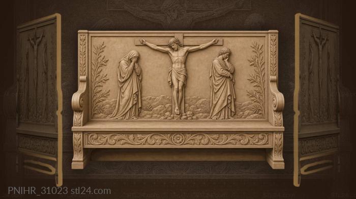 Pieta with sorrowful mother and john 3d STL model