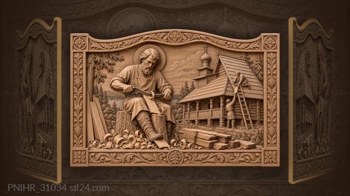 Woodworker and kletsky church scene 3d STL model