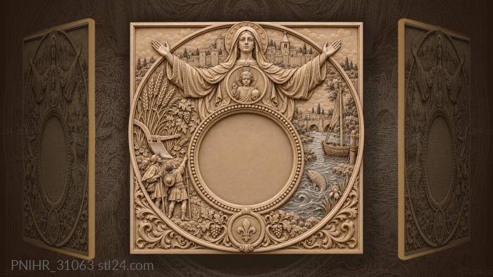 Travellers on the road point upward 3d STL model