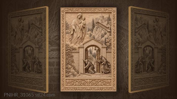 Holy mother and blind monks pilgrimage 3d STL model