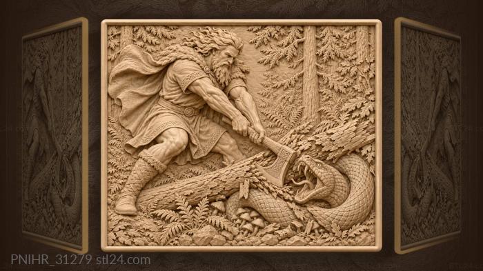 Perun’s battle with the forest serpent 3d STL model