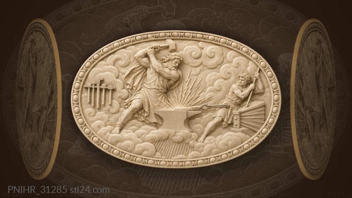 Heavenly smith forging thunder and lightning 3d STL model