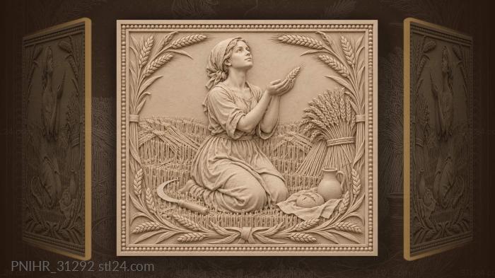 Harvest maiden with first grain 3d STL model