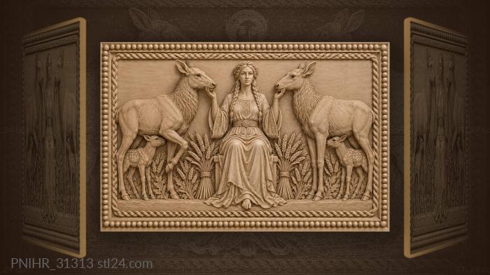 Elk calves behind their mothers by goddess 3d STL model