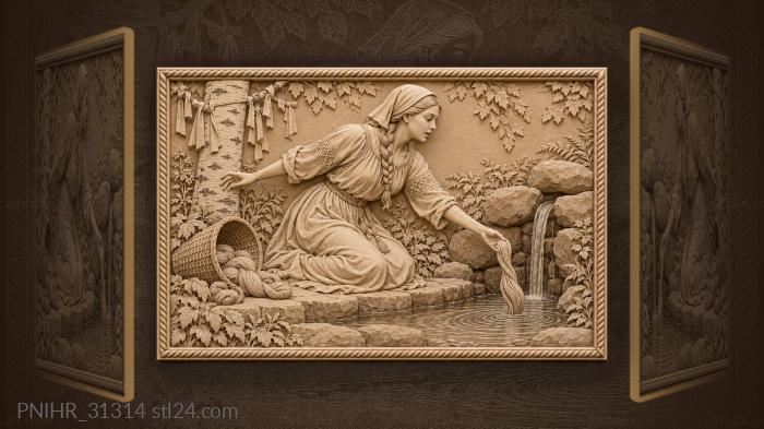 Village maiden spring yarn offering 3d STL model