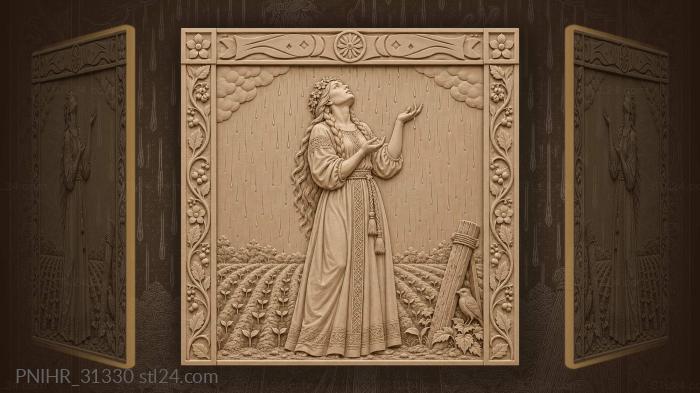 Beneath the rain mokosh blesses seedlings 3d STL model