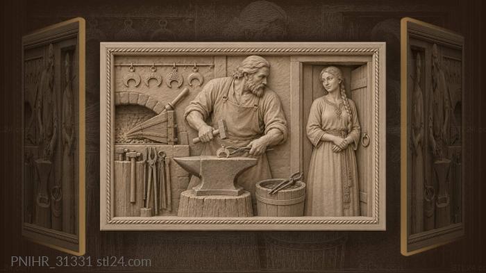 Bride waiting in the doorway for a pendant 3d STL model