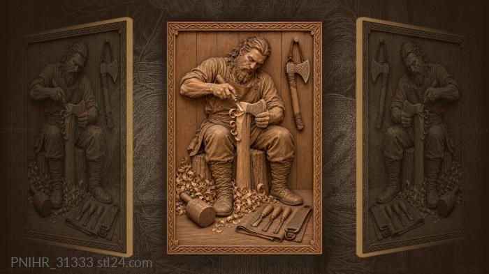 Shaping an ash axe of perun 3d STL model