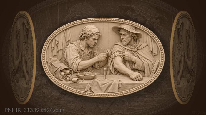 Knotter fastens luck around a traveller wrist 3d STL model