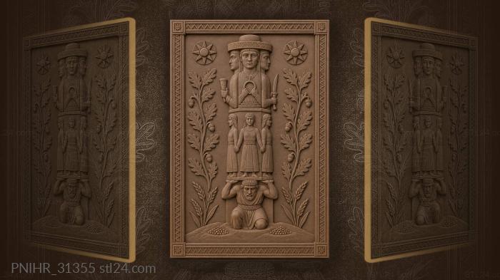 Four faced idol unites three worlds 3d STL model
