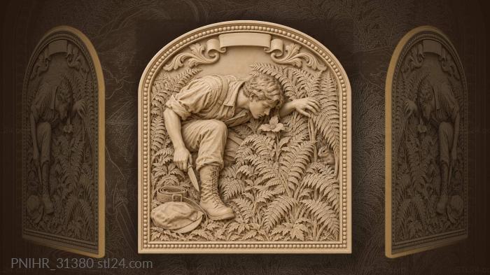 Carrying a knife hunter seeks hidden bloom 3d STL model