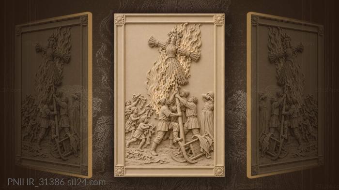 Burning marena ritual spring fire 3d STL model