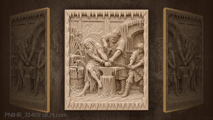 Sign ordering the captive chained till spring 3d STL model