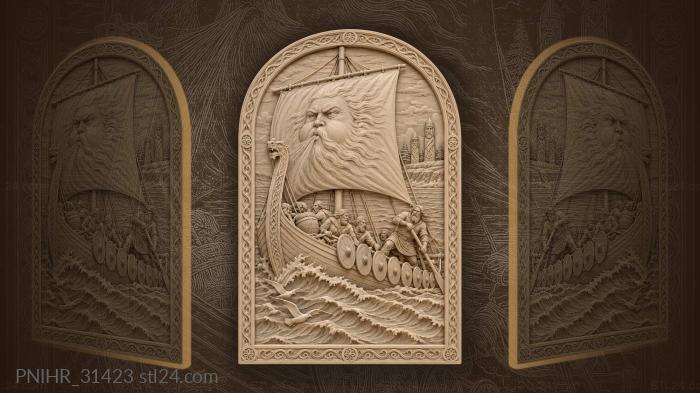 Ladya under full sail river journey 3d STL model
