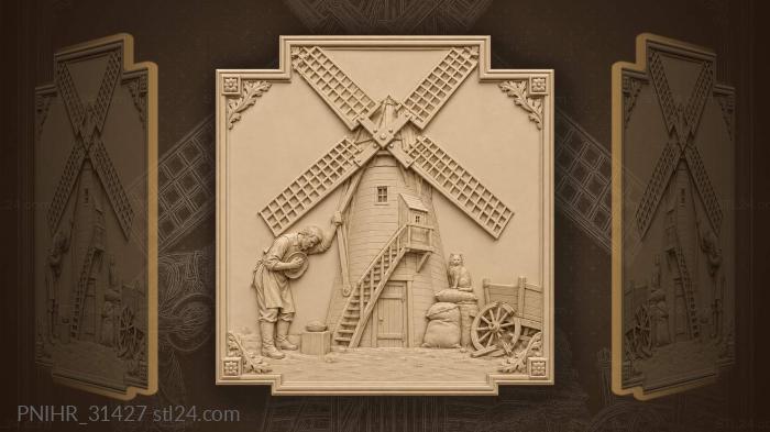 Beneath windmill miller offers grain 3d STL model