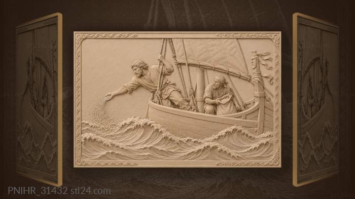 Sailor calms swells with scattered flour 3d STL model