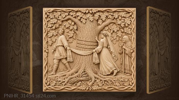 Wedding under ancient oak tree 3d STL model