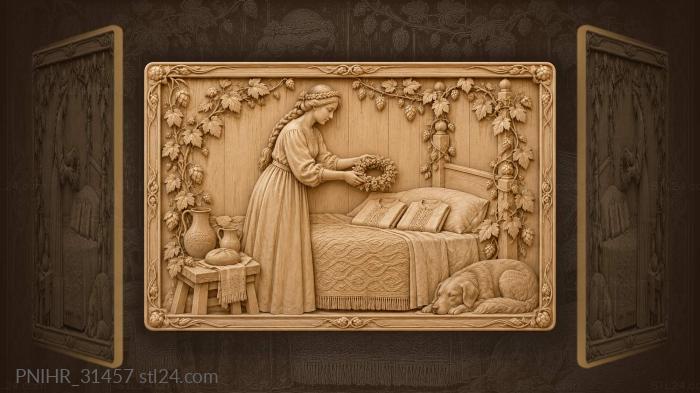 Polyea with wreath bedside gentle hope 3d STL model