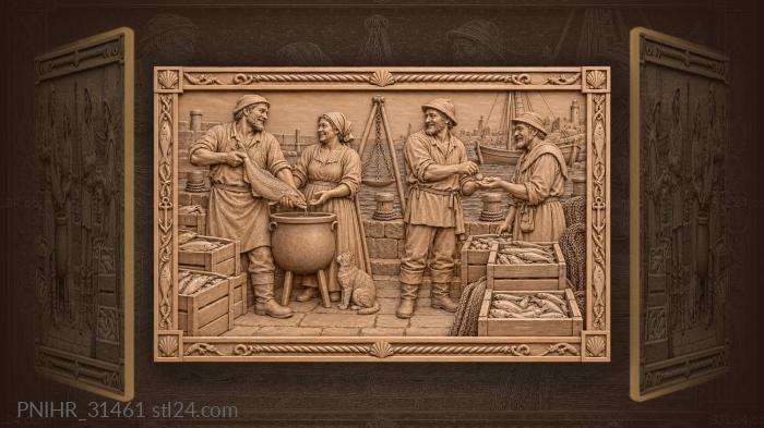 Coins counted beside the quayside cauldron 3d STL model