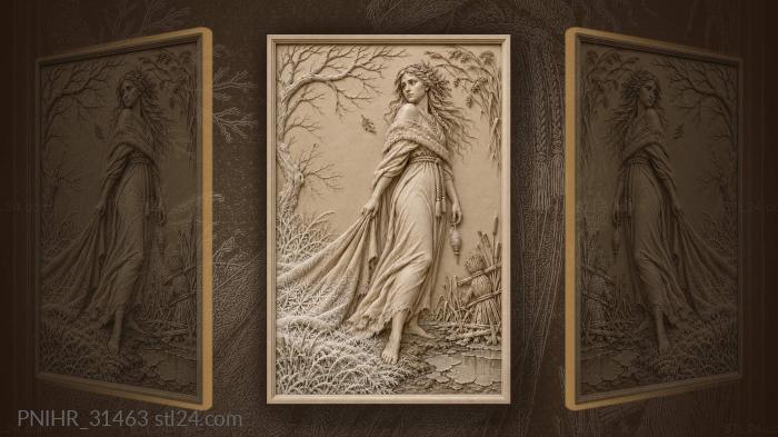 Morena closes the fields behind her 3d STL model