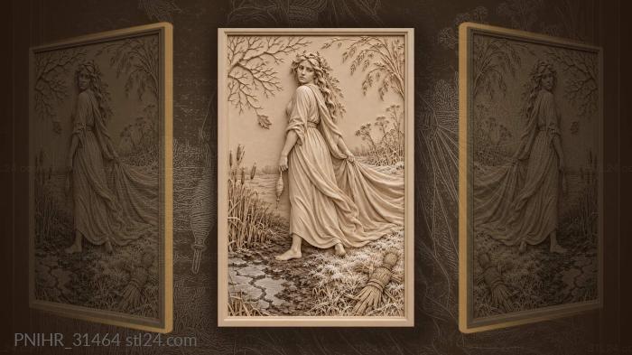 Winter goddess drags her shroud across thaw 3d STL model