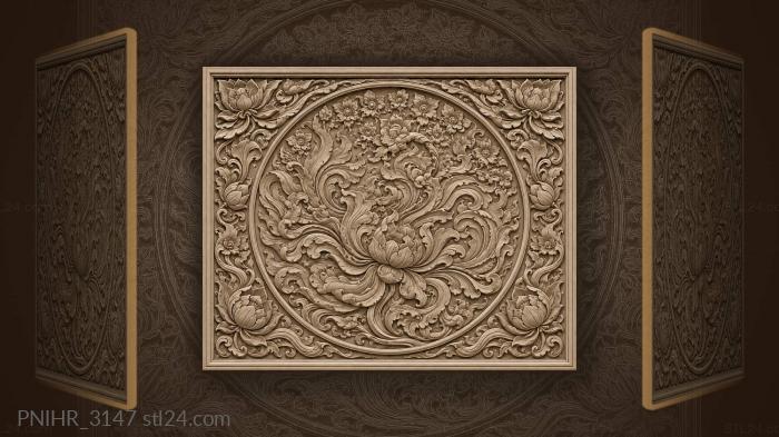 Waves of blossom spreading from the centre 3d STL model