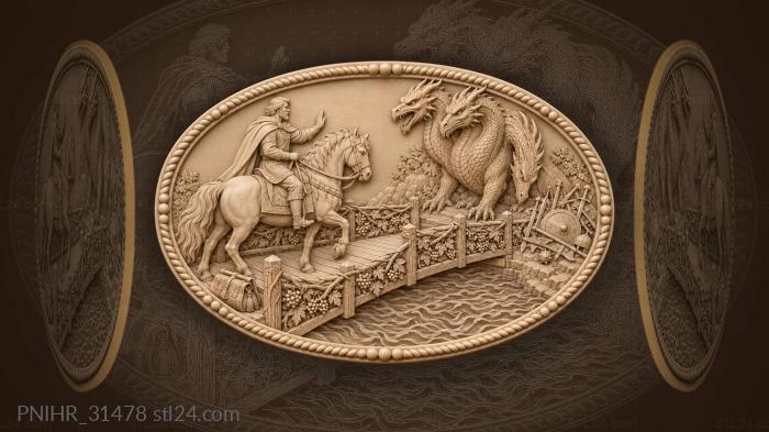 Kalinov bridge and three-headed guardian 3d STL model