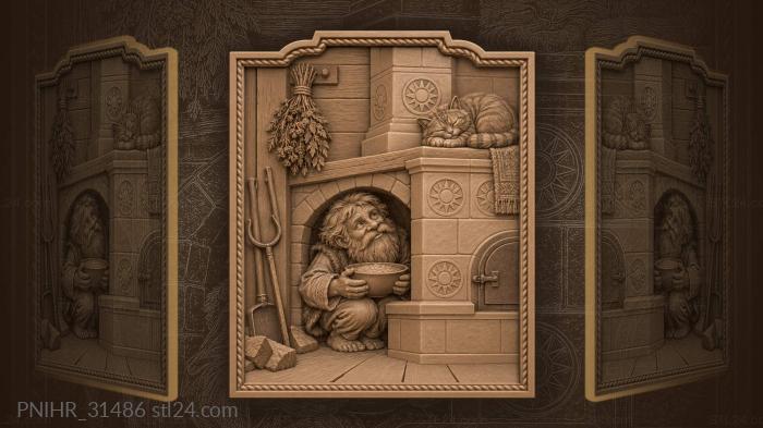 Porridge offering appeases the hearth spirit 3d STL model