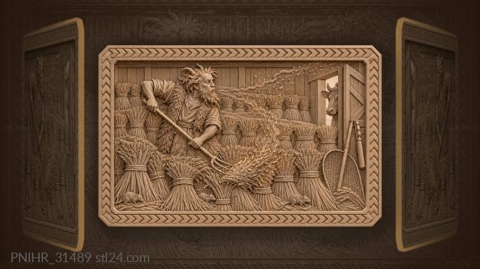 Sparks scatter as barn spirit forks sheaves 3d STL model