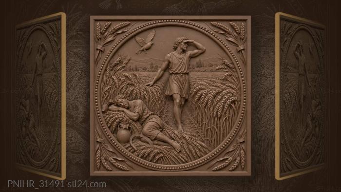 Field spirit counting golden harvest rows 3d STL model