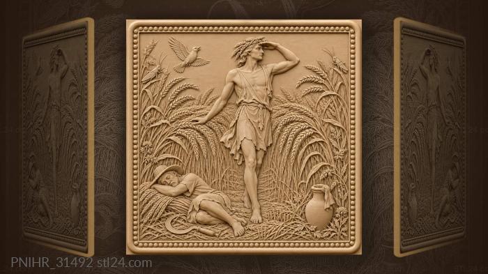 Field spirit counting golden wheat rows 3d STL model