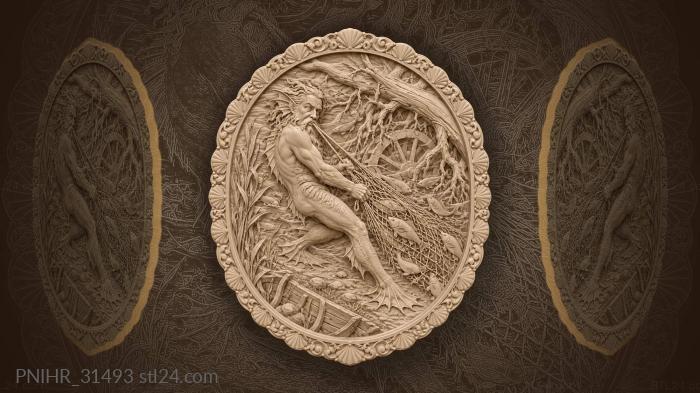River spirit hauling fishing net 3d STL model