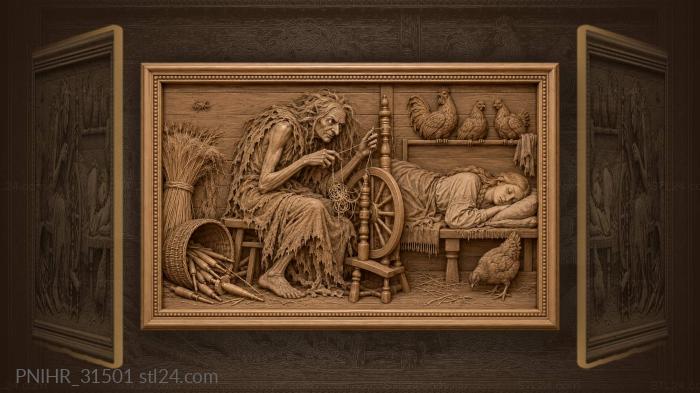 Kikimora spinning mistress tangled thread 3d STL model