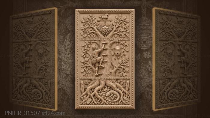 Roots climber nest with eggs 3d STL model