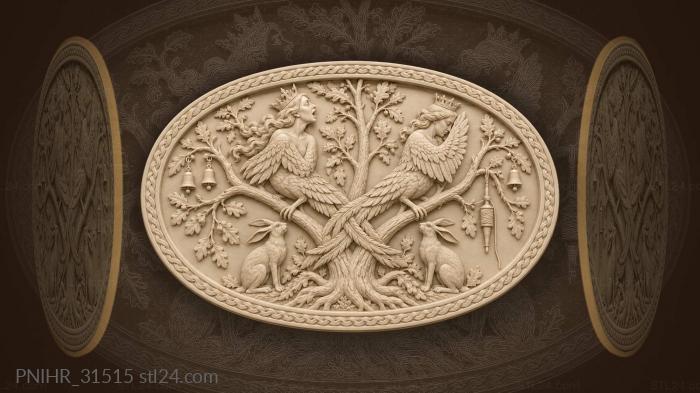 Singing and silent crowned bird women 3d STL model