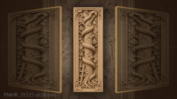 Toward the acorn snake climbs past fledglings 3d STL model