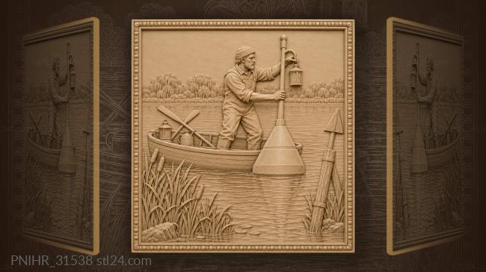Night keeper lights the way among reeds 3d STL model