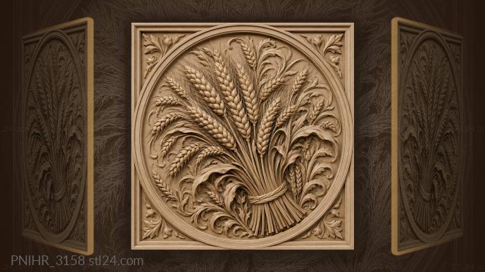 Golden wheat abundant harvest field 3d STL model