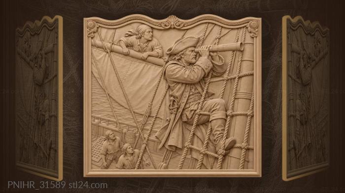 Wedged in the shrouds with a spyglass 3d STL model