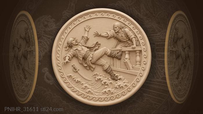 Sailor falling from ship’s deck 3d STL model