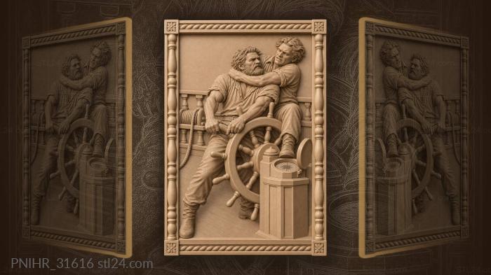 Fight at the helm with motto 3d STL model