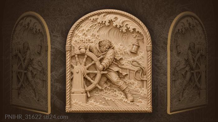 Sailor clings low as lantern swings 3d STL model