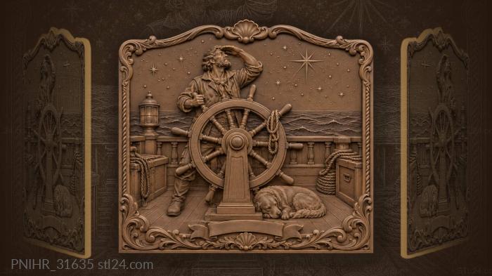 Starry night ships wheel guidance 3d STL model