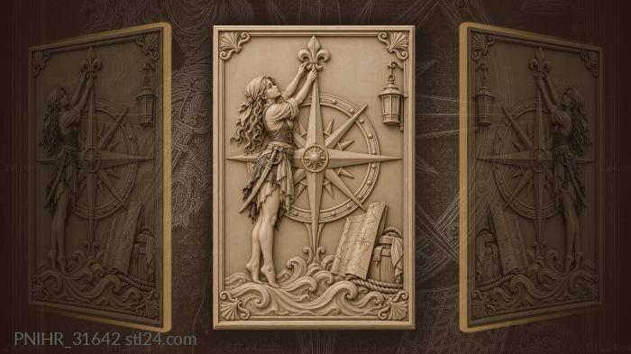 Navigator fixes north before choosing her road 3d STL model