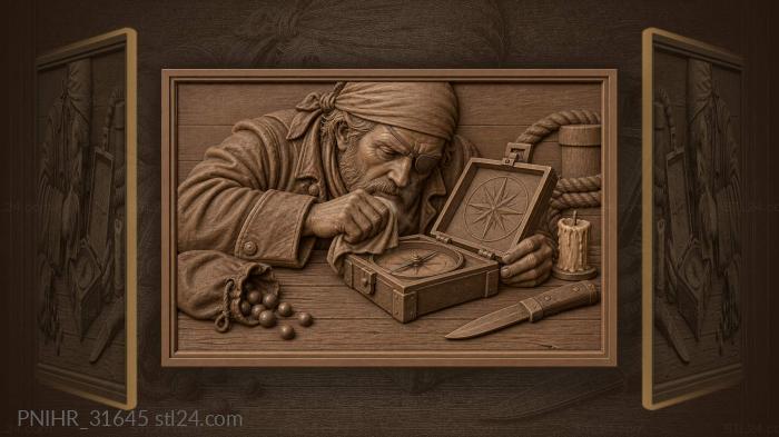 Navigator’s tools rose and candlelight 3d STL model
