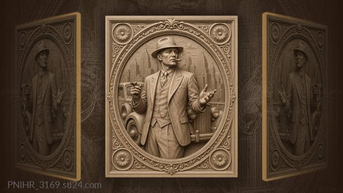 Cigar smoker signals across the skyline 3d STL model